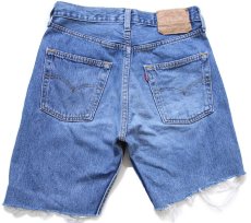 画像2: 90s 英国製 Levi'sリーバイス 501 カットオフ デニム ショートパンツ W29★ショーツ ユーロ (2)
