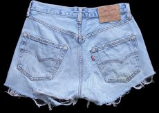 画像2: 90s USA製 Levi'sリーバイス 501 カットオフ デニム ショートパンツ W30★ショーツ (2)