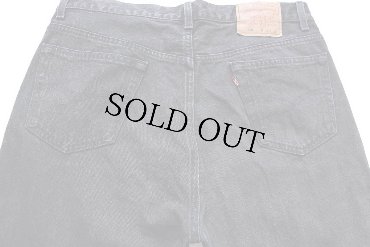 画像5: 90s USA製 Levi'sリーバイス 501 ブラック デニムパンツ W36 L32 (5)