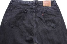 画像5: 90s USA製 Levi'sリーバイス 501 ブラック デニムパンツ W36 L32 (5)
