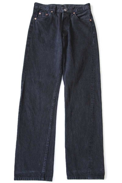 【希少】98年製 501 フランス製 ユーロリーバイス ブラック W28 90s 英国製 Levi'sリーバイス 501 後染め ブラック デニムパンツ W28