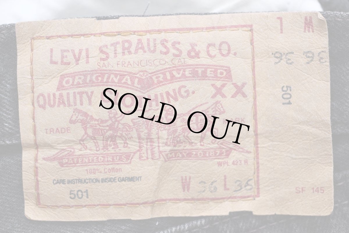 画像6: 90s フランス製 Levi'sリーバイス 501 ブラック デニムパンツ W36★ユーロ (6)