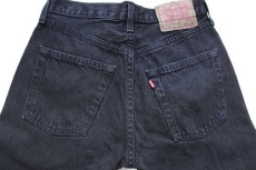 画像5: 90s 英国製 Levi'sリーバイス 501 後染め ブラック デニムパンツ W28★ユーロ (5)