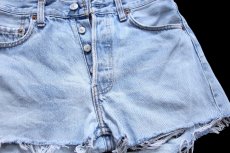 画像3: 90s USA製 Levi'sリーバイス 501 カットオフ デニム ショートパンツ W30★ショーツ (3)