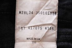 画像7: 90s 英国製 Levi'sリーバイス 501 後染め ブラック デニムパンツ W28★ユーロ (7)