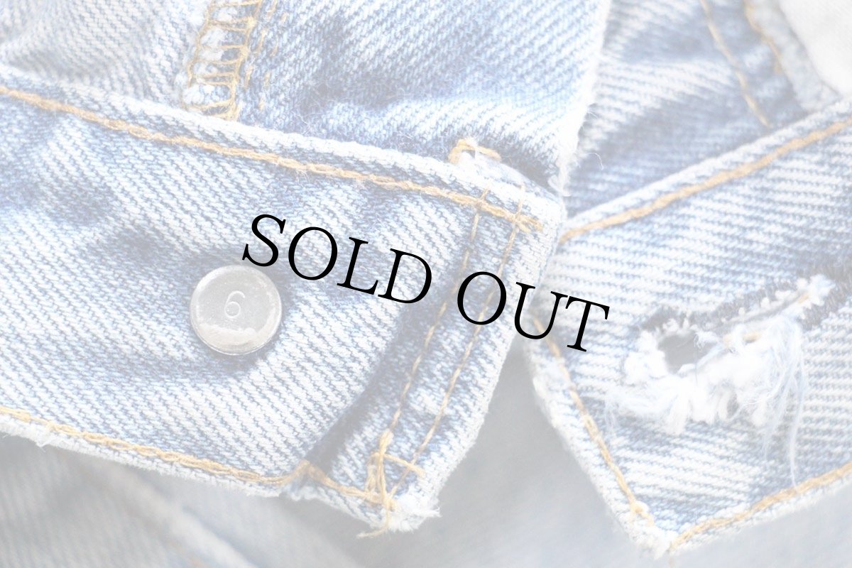 画像9: 70s USA製 Levi'sリーバイス 501 66後期 デニムパンツ ボロ W28 (9)