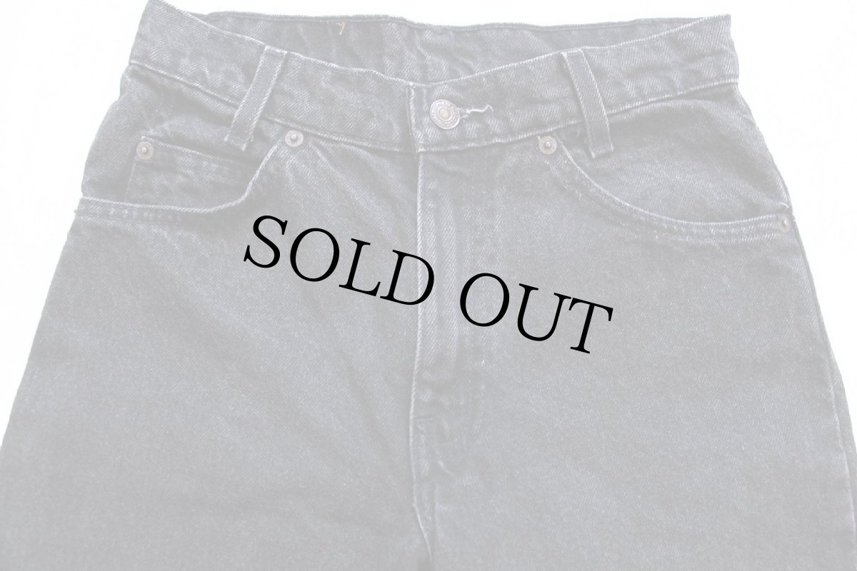 画像4: 90s メキシコ製 Levi'sリーバイス 550 ブラック デニムパンツ W27 L28 STUDENT (4)