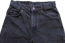 画像4: 90s メキシコ製 Levi'sリーバイス 550 ブラック デニムパンツ W27 L28 STUDENT (4)