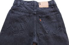 画像5: 90s メキシコ製 Levi'sリーバイス 550 ブラック デニムパンツ W27 L28 STUDENT (5)