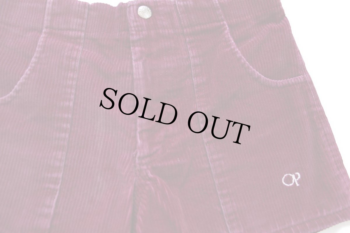 画像3: 80s USA製 OP ocean pacific オーシャンパシフィック 太畝 コーデュロイ ショートパンツ 紫 25★ショーツ (3)