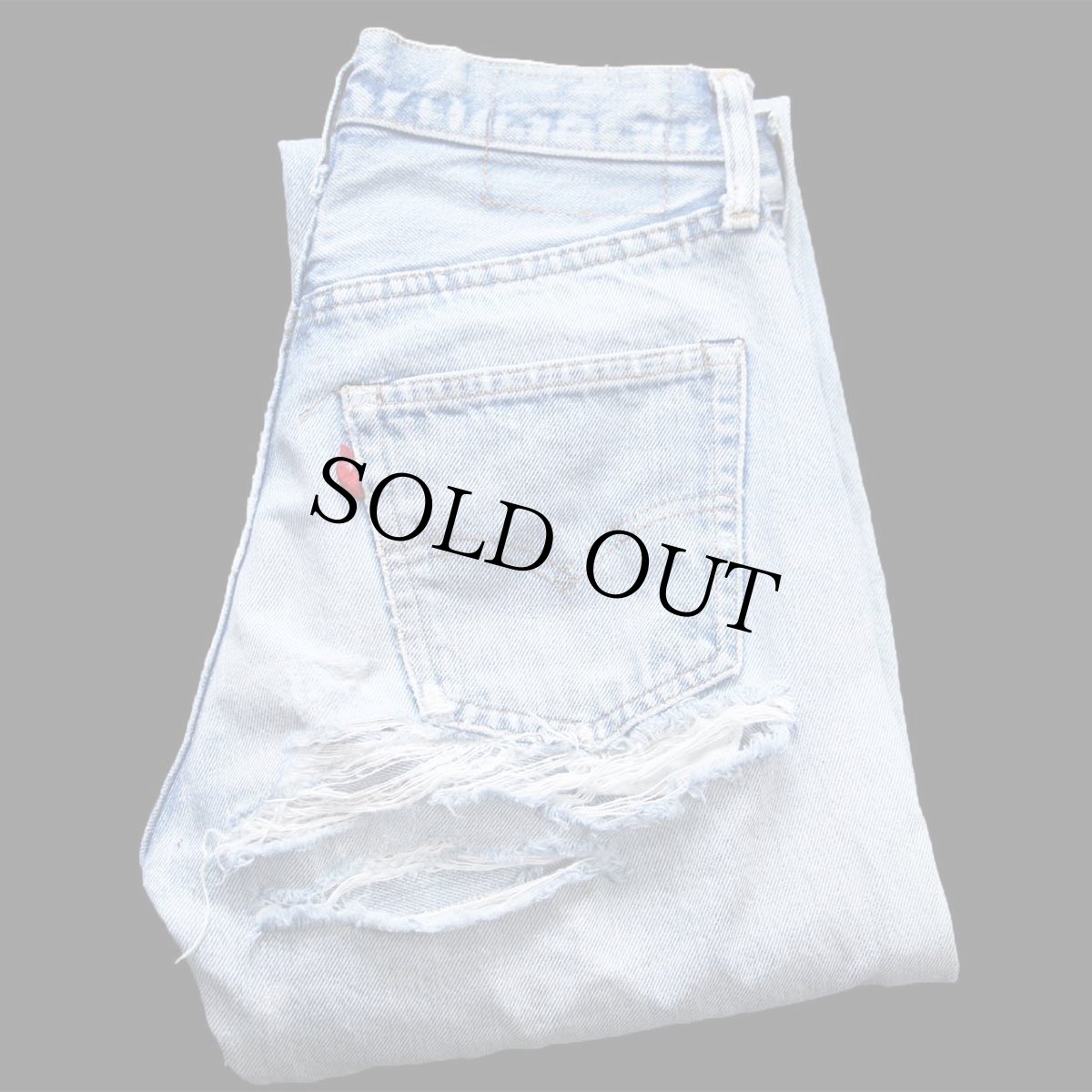 画像1: 70s USA製 Levi'sリーバイス 501 66後期 デニムパンツ ボロ W28 (1)