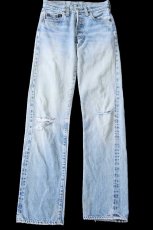 画像2: 70s USA製 Levi'sリーバイス 501 66後期 デニムパンツ ボロ W28 (2)