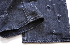 画像8: Levi'sリーバイス 501 ダメージ加工 ブラック デニムパンツ W38 L30 (8)