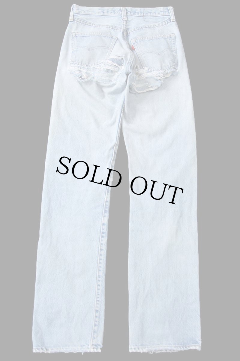 画像3: 70s USA製 Levi'sリーバイス 501 66後期 デニムパンツ ボロ W28 (3)