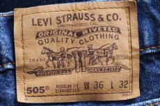画像6: 90s USA製 Levi'sリーバイス 505 デニムパンツ W36 L32★156 (6)
