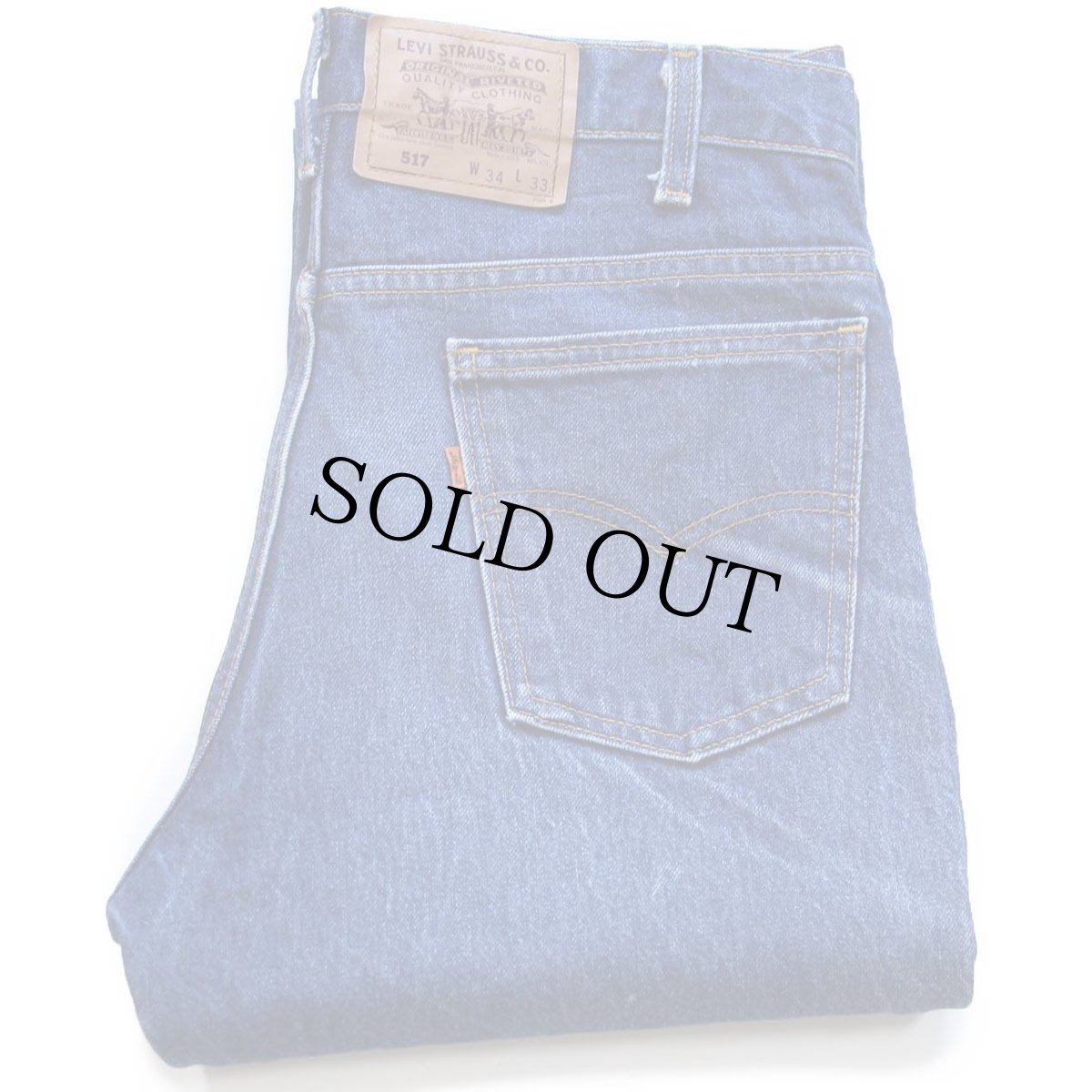 画像1: 90s USA製 Levi'sリーバイス 517 デニムパンツ ヒゲ W34 L33★89 ブーツカット (1)