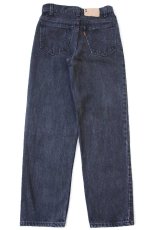 画像3: 90s メキシコ製 Levi'sリーバイス 550 ブラック デニムパンツ W27 L28 STUDENT (3)