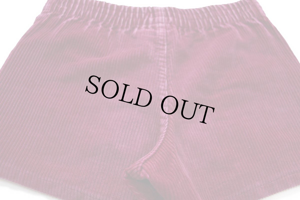 画像4: 80s USA製 OP ocean pacific オーシャンパシフィック 太畝 コーデュロイ ショートパンツ 紫 25★ショーツ (4)