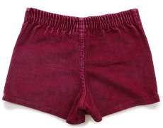画像2: 80s USA製 OP ocean pacific オーシャンパシフィック 太畝 コーデュロイ ショートパンツ 紫 25★ショーツ (2)