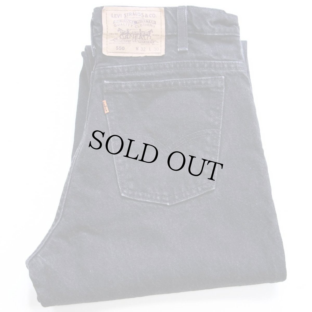 画像1: 90s USA製 Levi'sリーバイス 550 ブラック デニムパンツ W32 L30 (1)