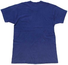 画像3: 90s USA製 FRUIT OF THE LOOM 無地 コットン ポケットTシャツ 紺 L (3)