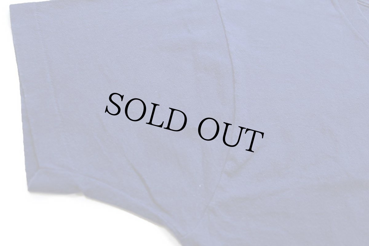 画像6: 90s USA製 FRUIT OF THE LOOM 無地 コットン ポケットTシャツ 紺 L (6)