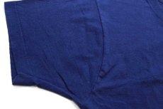 画像6: 90s USA製 FRUIT OF THE LOOM 無地 コットン ポケットTシャツ 紺 L (6)