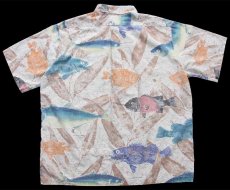 画像2: 90s Marshall Madruga COLLECTION by REYN SPOONER レインスプーナー アート 三点留めボタンダウン プルオーバー 裏生地 アロハシャツ (2)