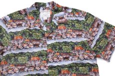 画像3: 90s ハワイ製 Guy Buffet COLLECTION by REYN SPOONER レインスプーナー マリーナ 総柄 アート オープンカラー コットン アロハシャツ XL (3)