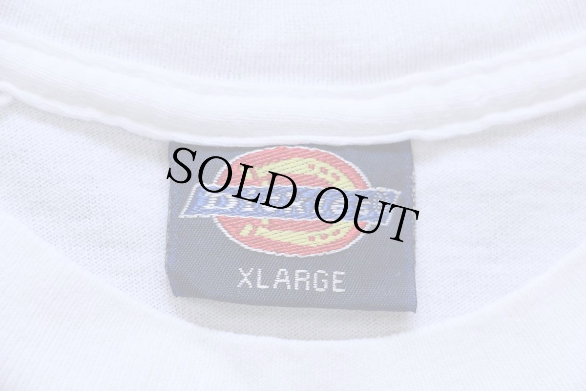 画像4: 90s USA製 Dickiesディッキーズ 無地 コットン ポケットTシャツ 白 XL (4)