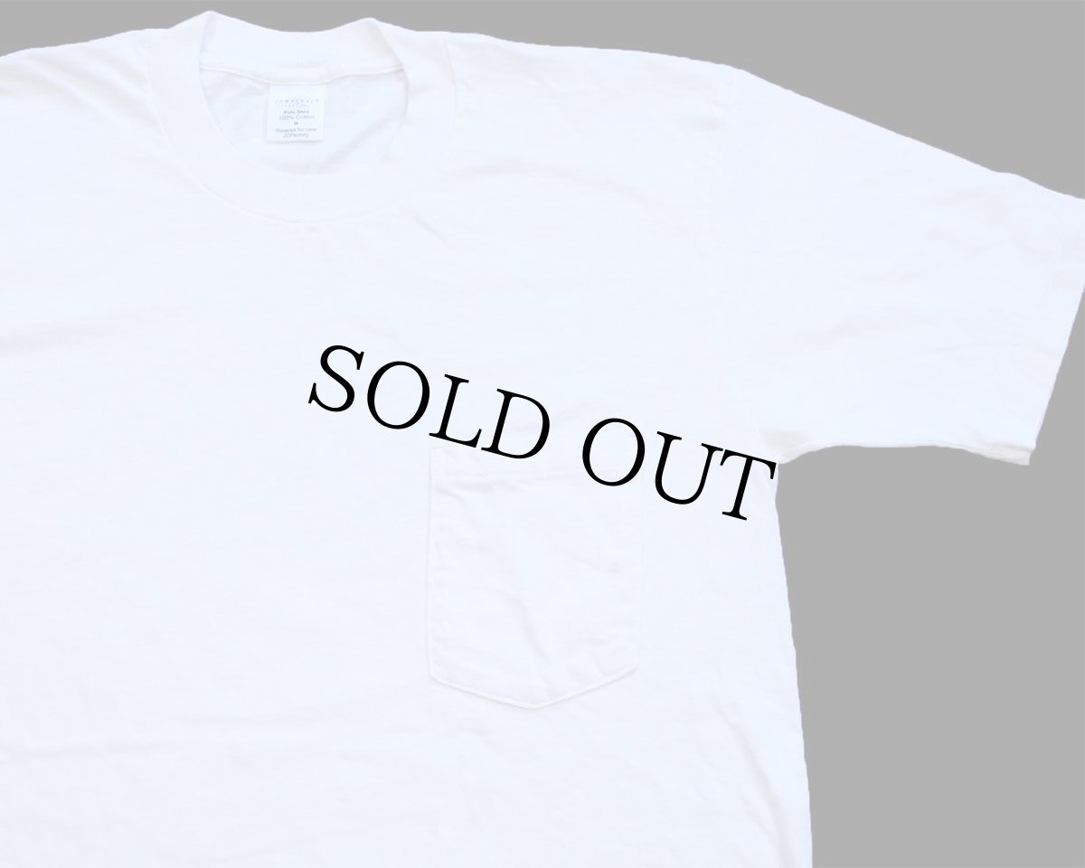 画像1: 90s USA製 JCPenney TOWNCRAFT 無地 コットン ポケットTシャツ 白 M (1)