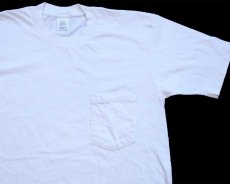 画像1: 90s USA製 JCPenney TOWNCRAFT 無地 コットン ポケットTシャツ 白 M (1)