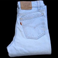 画像1: 80s USA製 Levi'sリーバイス 705 デニムパンツ アイスブルー W28 L34 STUDENT (1)