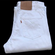 画像1: 90s USA製 Levi'sリーバイス 550 ホワイト デニムパンツ W32 L34★10 (1)