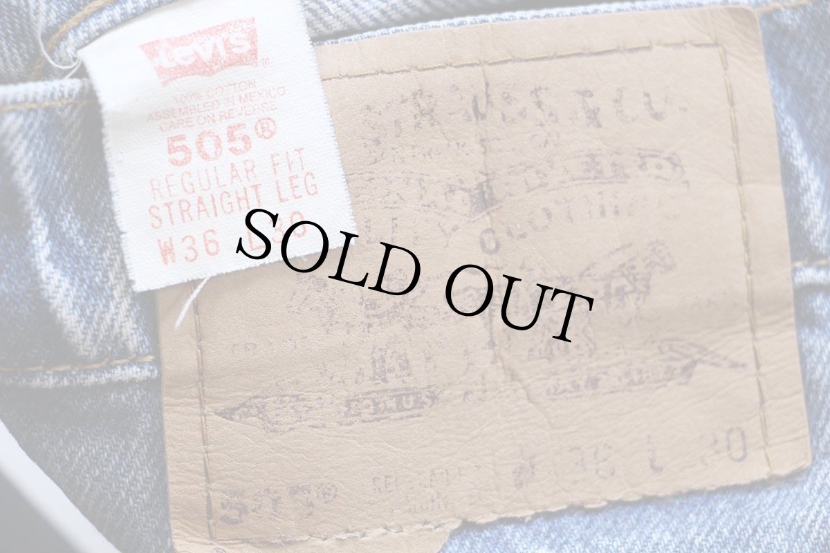 画像6: 90s メキシコ製 Levi'sリーバイス 505 デニムパンツ ヒゲ W36 L30★161 (6)