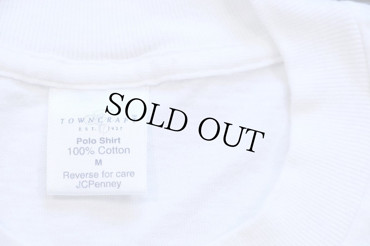 画像4: 90s USA製 JCPenney TOWNCRAFT 無地 コットン ポケットTシャツ 白 M (4)