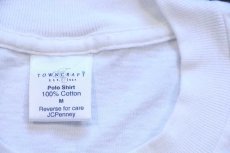 画像4: 90s USA製 JCPenney TOWNCRAFT 無地 コットン ポケットTシャツ 白 M (4)