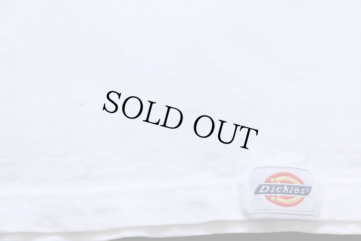 画像5: 90s USA製 Dickiesディッキーズ 無地 コットン ポケットTシャツ 白 XL (5)