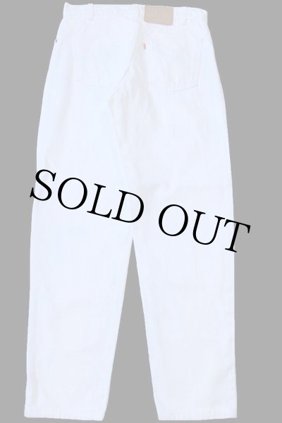 90s USA製 Levi'sリーバイス 550 ホワイト デニムパンツ W31 L30☆11