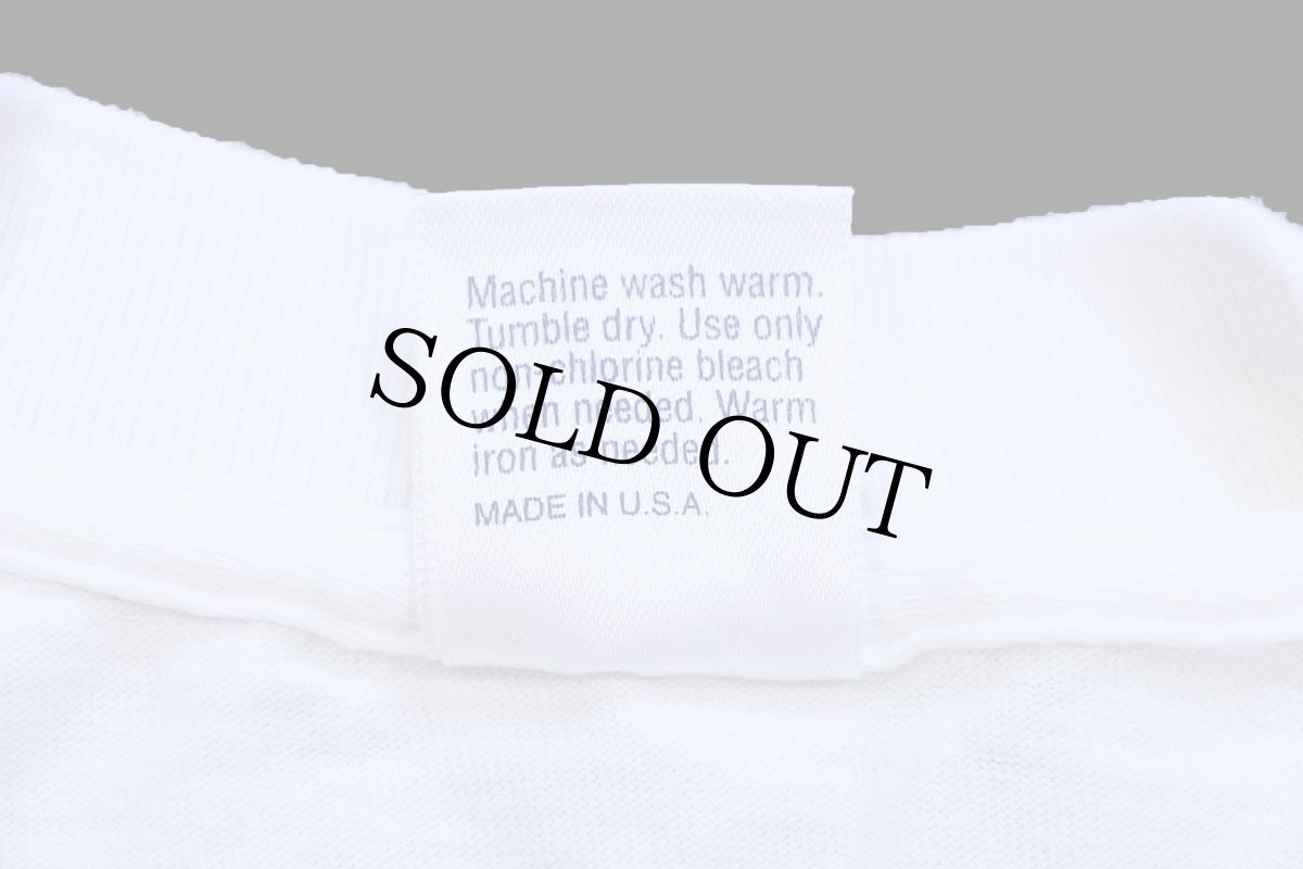 画像5: 90s USA製 JCPenney TOWNCRAFT 無地 コットン ポケットTシャツ 白 M (5)