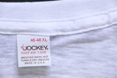 画像5: デッドストック★80s USA製 JOCKEY 無地 Vネック コットンTシャツ 白 XL (5)