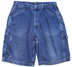 画像1: 00s POLO JEANS ポロ ジーンズ ラルフローレン ペンキ飛び デニム ペインター ショートパンツ 32★ショーツ (1)