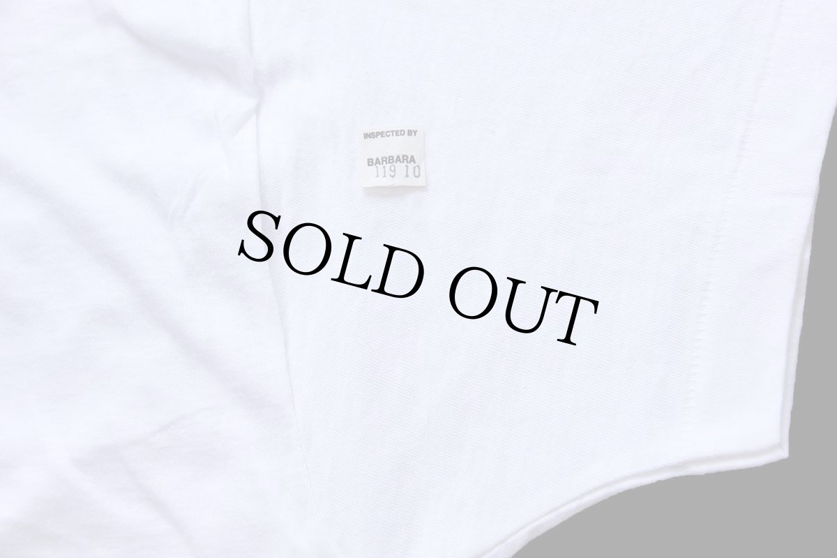 画像7: デッドストック★80s USA製 JOCKEY 無地 Vネック コットンTシャツ 白 XL (7)