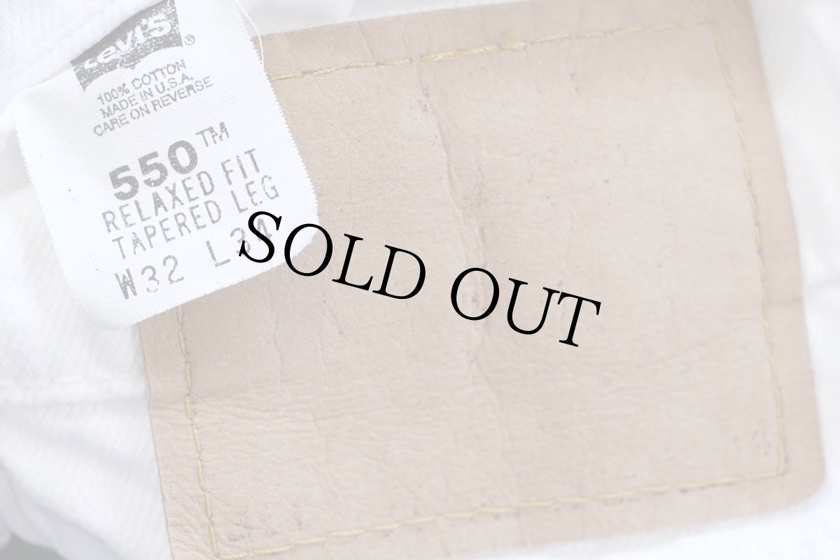 画像6: 90s USA製 Levi'sリーバイス 550 ホワイト デニムパンツ W32 L34★10 (6)