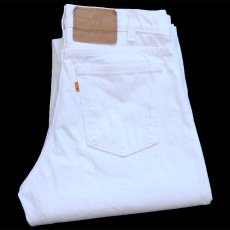画像1: 90s USA製 Levi'sリーバイス 550 ホワイト デニムパンツ W31 L30★11 (1)