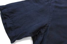 画像6: 00s ポロ ラルフローレン ワンポイント 半袖 オープンカラー リネン×シルクシャツ 黒 XL (6)