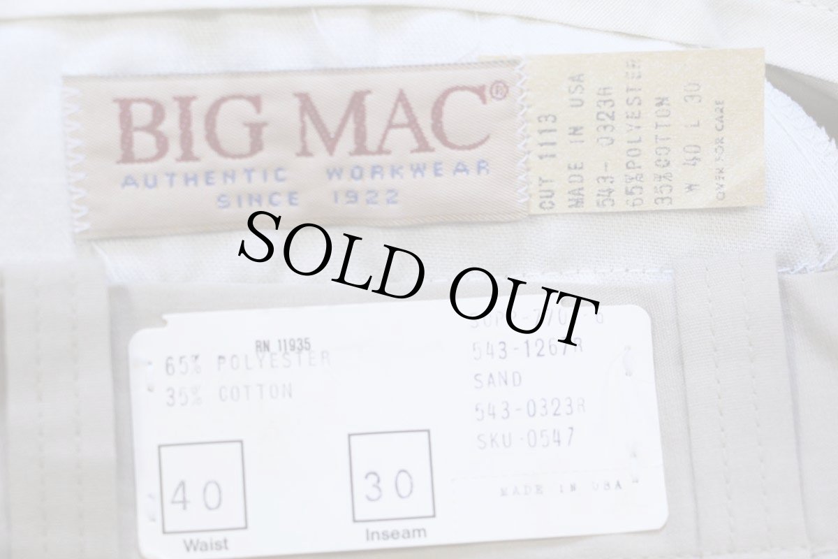 画像6: デッドストック★90s USA製 BIGMACビッグマック Scotchgard ワークパンツ SAND W40 L30 (6)