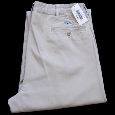 画像1: デッドストック★90s メキシコ製 ポロ ラルフローレン ANDREW PANT ツータック コットン チノパン カーキ W35 L34 (1)