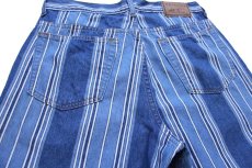 画像4: 90s USA製 ARIZONA JEAN ランダムストライプ デニム ショートパンツ 32★ショーツ (4)
