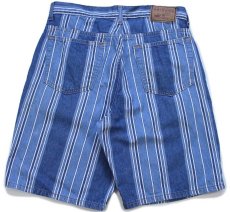 画像2: 90s USA製 ARIZONA JEAN ランダムストライプ デニム ショートパンツ 32★ショーツ (2)